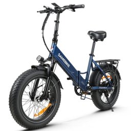 Bicicleta eléctrica SAMEBIKE LOTDM200-II plegable 750 W 48 V 13 Ah 20x4" suspensión LCD NFC