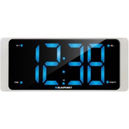Reloj despertador Blaupunkt CR16WH proyector FM LCD cargador USB blanco y negro