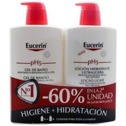 Eucerin Duplo Loción Hidratante Ultraligera 1L + Gel de Baño 1L