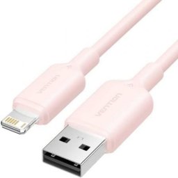 Cable USB Lightning Vention LAMPF 1m 2,4A 480Mbps Rosa