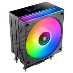 Mars Gaming Mcpu-lcd Disipador Cpu 300w Tdp 6x Heatpipes Ventilador Argb 120mm Pantalla Lcd Negro