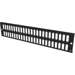 EFB-ELEKTRONIK EFB VSB2FPS48SCD - Panel frontal, 48x SC Duplex / LC Quad, 2U, vertical, negro