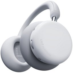 Auriculares CMF by Nothing B175 inalámbricos Bluetooth con Cancelación Activa de Ruido, Hi-Res LDAC, Audio Espacial, Gris Claro