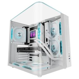 Mars Gaming Mc-infiniolite Caja Gaming Atx Cristal Templado Superior De Cristal Doble Cámara Blanco