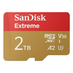 Tarjeta microSD SanDisk Extreme 2 TB UHS-I 240 MB/s Oro Rojo