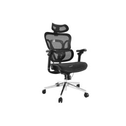 Silla de oficina Equip 651051 respaldo de malla asiento ergonómico negro