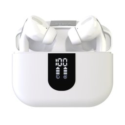 Auriculares iggual True Sound inalámbricos Bluetooth TWS para llamadas y música, con micrófono, filtrado de ruido y protección IP44, blancos