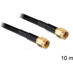 DELOCK 88658 - Cable de antena RF, conector RP-SMA > conector RP-SMA, 10 m