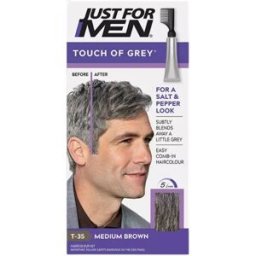 Just for Men Toque de gris Coloración gradual del cabello para un look gris 1 un. T-35 Medium Brown