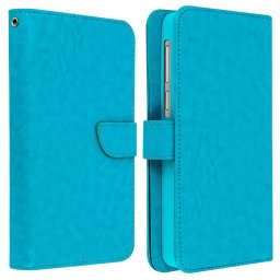 Avizar Funda Billetera Turquesa para Smartphones 5.3" a 5.5
