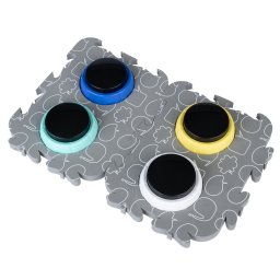 TIAKI Pet Talking Buttons «Let's Talk!» - 9 x 4 cm (Diám x Al), 4 unidades