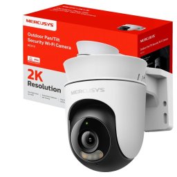 Cámara IP Mercusys MC510 Wi-Fi 360º para Exterior 2K 3MP Detección IA de Personas y Movimiento IP65