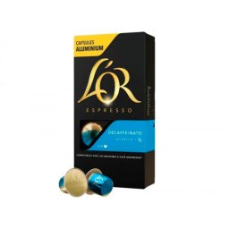 Cafe l'or espresso decaffeinato fuerza 6 caja de 10 unidades compatible con nespresso