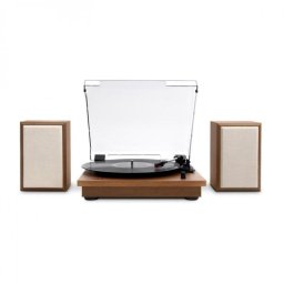 Tocadiscos Bluetooth Victrola VM-135-OAK-INT, 3 Velocidades, Madera, Altavoces Estéreo, RCA, 20W RMS