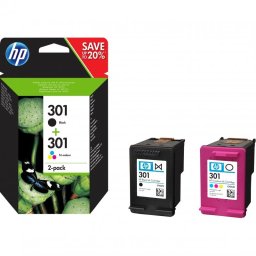 Cartuchos de Tinta Original HP 301 Pack Ahorro Negro/Tricolor