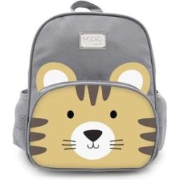 Mochila Grande Gris/Tigre 30x25x12 cm de Moovo