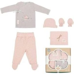 Set de Nacimiento 5 piezas Bebe Planet Rosa Bimbi Casual