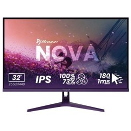 Monitor Arozzi Nova 32" Quad HD 180Hz IPS 1ms HDR Altavoces Púrpura