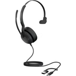 JABRA JA 25069-899-899 - Auriculares, Evolve2 50, USB C/A, MS, Mono, Sin BT