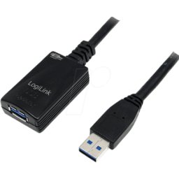 LOGILINK UA0127 - Cable alargador USB 3.0, negro, 5 metros