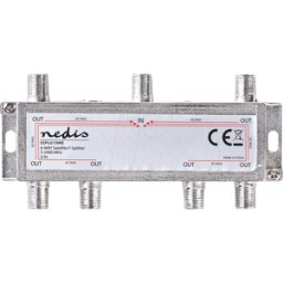 NEDIS N SSPL610ME - Splitter satélite, 5 - 2400 MHz, entradas: 1, plata