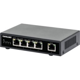 INTELLINET INT 561839 - Switch, 5 puertos, Gigabit Ethernet, PoE+