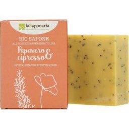 Saponaria La Jabón en Pastilla Amapola y Ciprés 100g