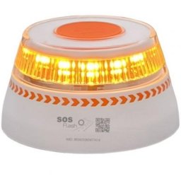 Baliza SOS FLASH V16 Connected Homologada DGT Geolocalizada Base Magnética Amarillo