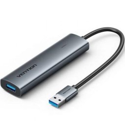 Hub Vention 5 puertos 5Gbps TGXHB USB-A y USB-C aluminio compacto
