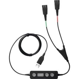 Cable formación Jabra Link 265 en Y USB a 2x QD Plug and Play negro