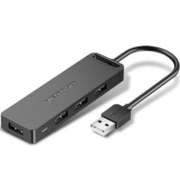 Hub USB Vention 4 puertos 480 Mbps modelo CHMHB alimentado Gris
