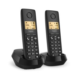 Teléfono inalámbrico Gigaset Basic 100 DUO negro manos libres y bloqueo de llamadas