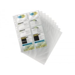 Recambio fundas visifix para tarjetero 2384 bolsa de 10 hojas capacidad 20 tarjetas por hoja