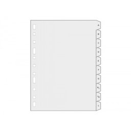 Separador alfabetico multifin 3005 plastico folio natural 20 pestañas 215x310 mm