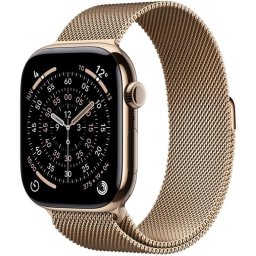 Apple Watch Series 11 GPS + Cellular 46mm Caja de Titanio Oro con Pulsera Milanese Loop Oro M/L