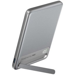 Power Bank INIU MagPro Qi2 5000mAh ultradelgada carga rápida 20W magnética blanco/plata