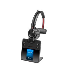 Auriculares Poly Savi 8410 inalámbricos DECT Bluetooth para oficina con Cancelación de Ruido negros