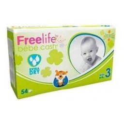 Bebe Cash Bebé Cash Freelife pañales talla 3 54uds