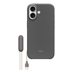 Funda para móvil Apple Beats Kickstand rígida policarbonato gris con MagSafe soporte y control de cámara para iPhone 17
