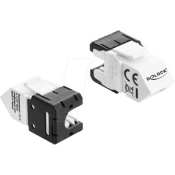 DELOCK 90939 - Módulo Keystone RJ45 hembra a LSA Cat.6A, conector en ángulo de