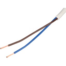 FREI H03VV F275W 10M - Tubo flexible H03VV-F, 2 x 0,75 mm, 10 m, blanco