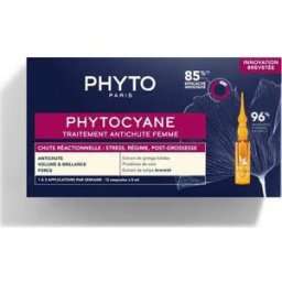 PHYTO cyane Tratatamiento Anticaída Mujer Caída Reaccional 12x5ml