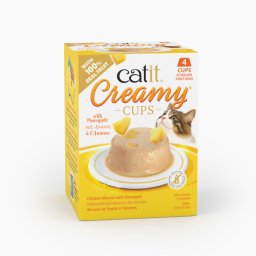 Catit Creamy Cups 4 x 25 g snacks para gatos - Pollo con piña
