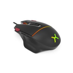 Ratón KRUX Fuze Pro USB tipo A 12000 DPI Negro RGB 11 Botones Programables