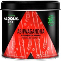 Aldous Bio Ashwagandha con Pimienta Negra Ecológica 250caps
