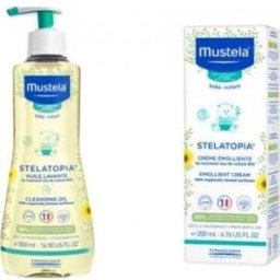 Mustela Set Stelatopia Aceite + Crema Cara