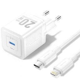 Vention TZ-FEPW0-EU-02 Cargador GaN 20W 1xUSB-C + Cable Lightning 1m
