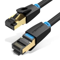 Cable Ethernet Vention IKABG Cat 8 1.5m 40Gbps 2000MHz S/FTP RJ45 Negro