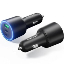 Cargador de coche Vention FFPB0 2xUSB-C 1xUSB-A 165W carga rápida