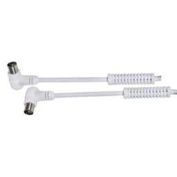 Conector antena TV DCU 391100 90 grados M-H con filtro LTE blanco